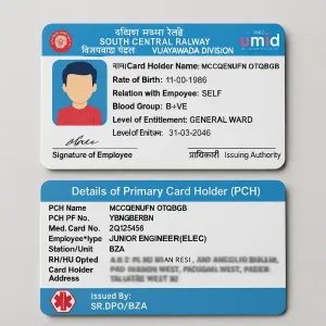 PVC UMID Railway Medical Card