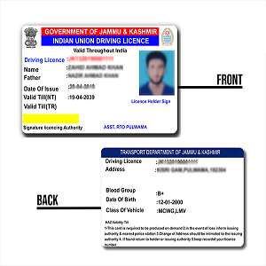 PVC Driving Licence